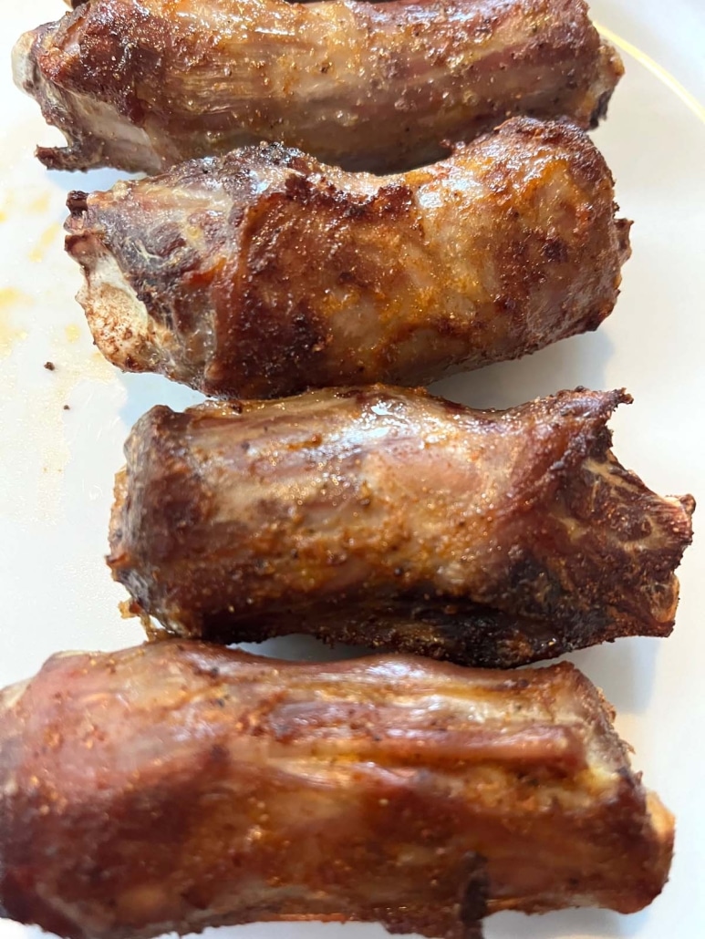 air fried turkey necks on a plate