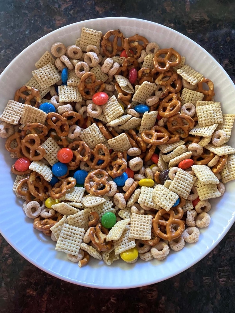 big bowl of Homemade Chex Mix