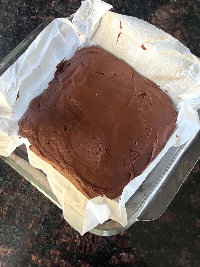 2-Ingredient Fudge heated in the microwave