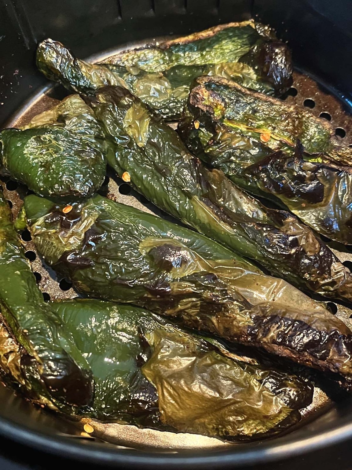 Air Fryer Roasted Poblano Peppers Melanie Cooks