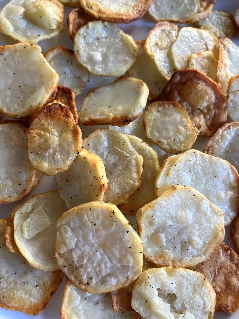 seasoned Air Fryer Sliced Potatoes side dish