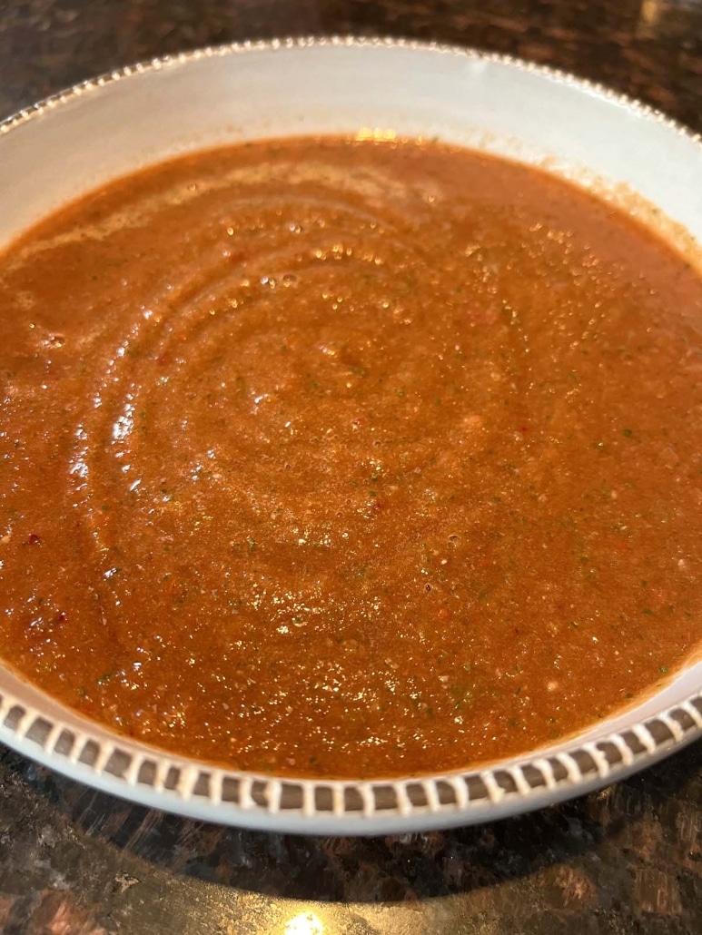 bowl of Blender Salsa