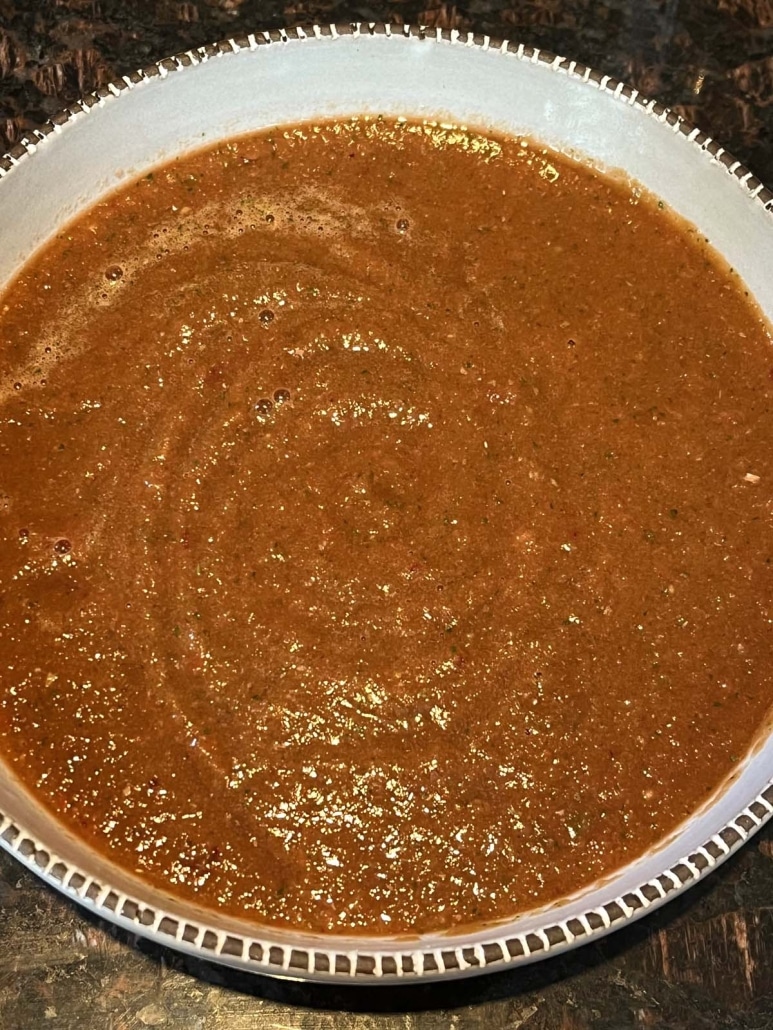 bowl of easy Blender Salsa