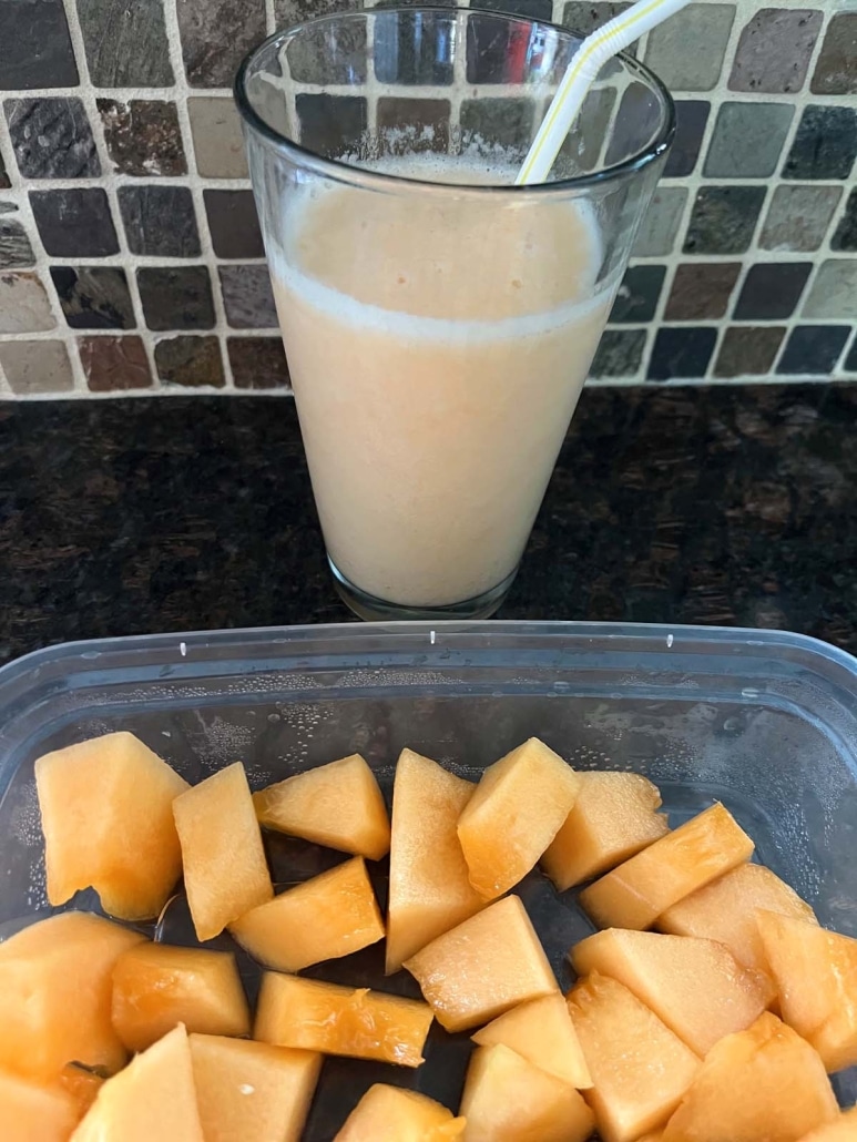 how to make cantaloupe smoothie with fresh cantaloupe