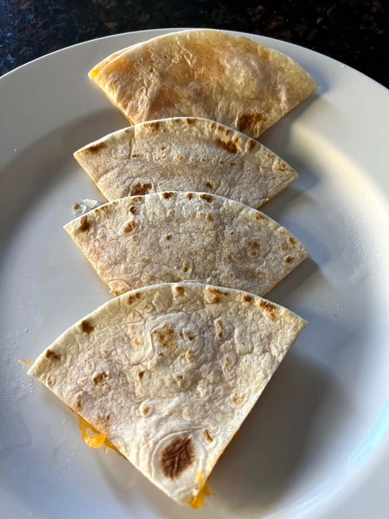 Microwave Cheese Quesadilla