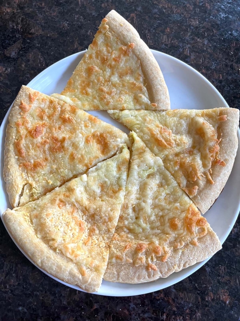 slices of tasty Garlic Pizza on a plate
