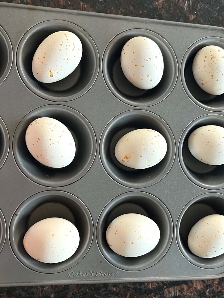 easy hard boiled eggs cooked in the oven