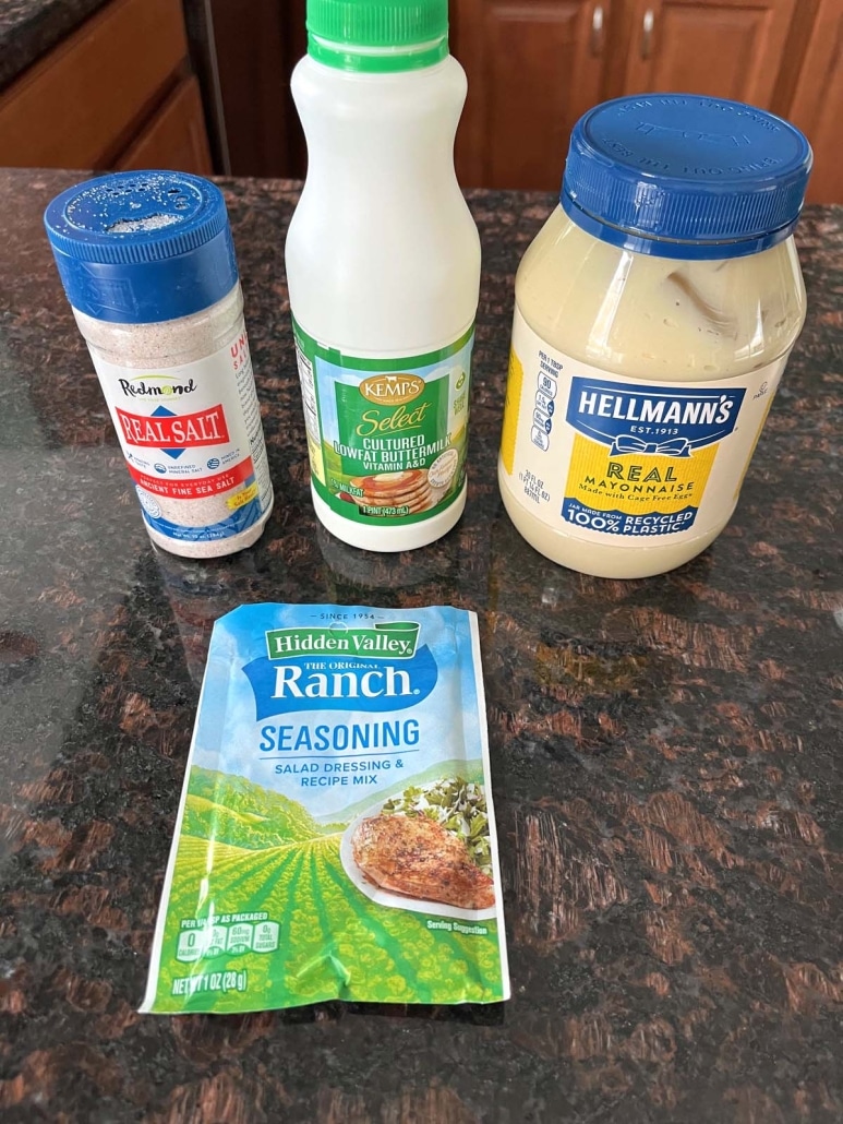 ingredients to make Wingstop Ranch Copycat Recipe