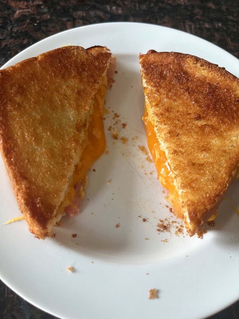 easy lunch of Air Fryer Grilled Ham And Cheese