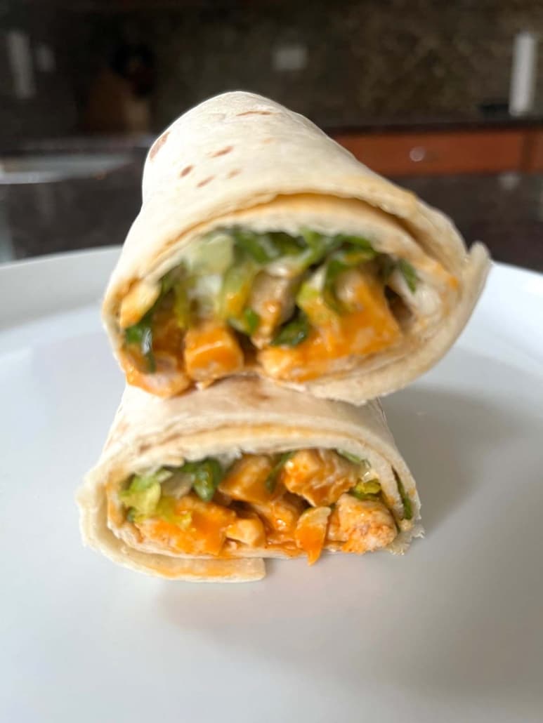 easy lunch or dinner Buffalo Chicken Wrap