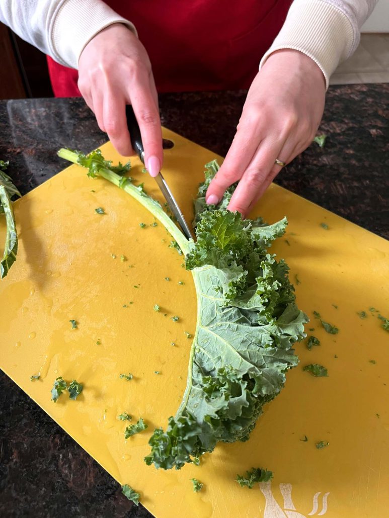 prepare kale for salad