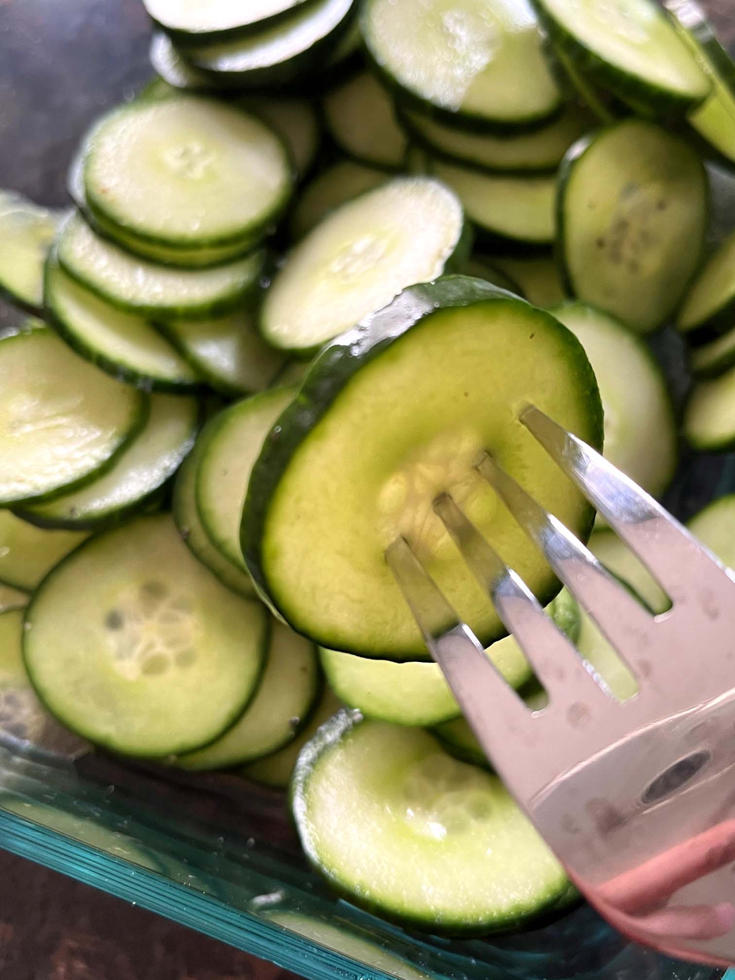 Marinated Cucumbers Recipe - Easy, Healthy and Crunchy - Melanie Cooks