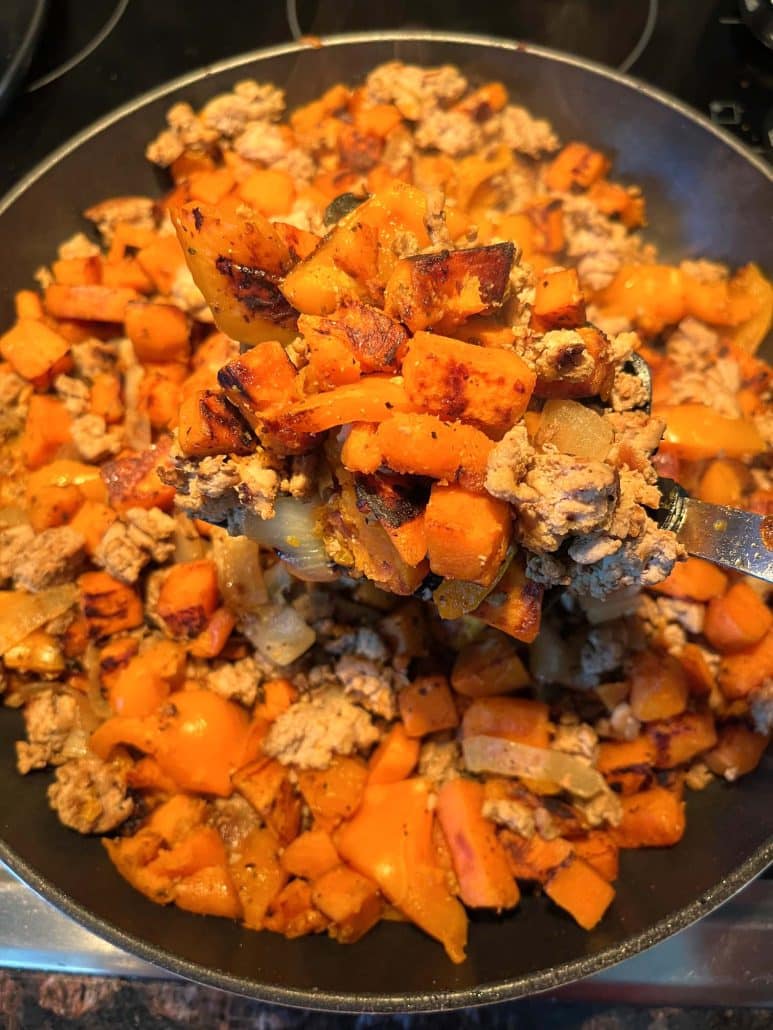 sweet potato turkey stir fry