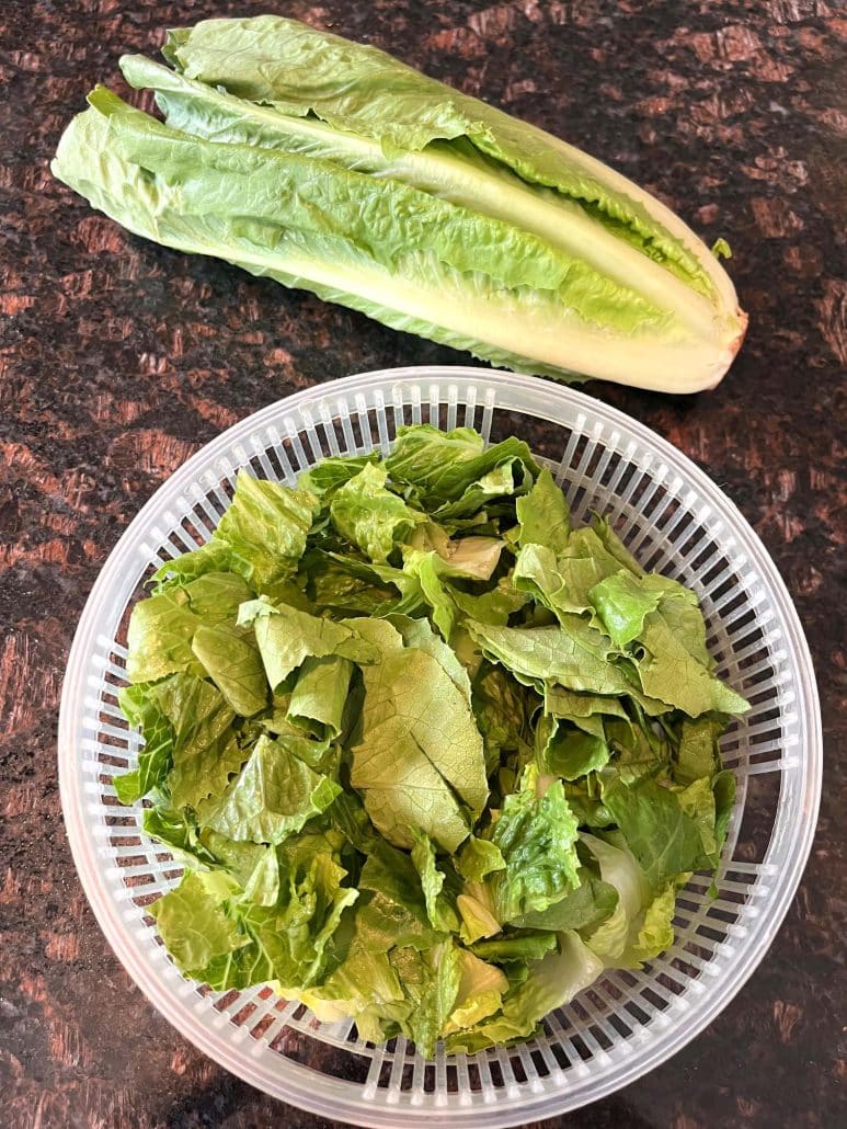 tips on how to wash and cut romaine lettuce