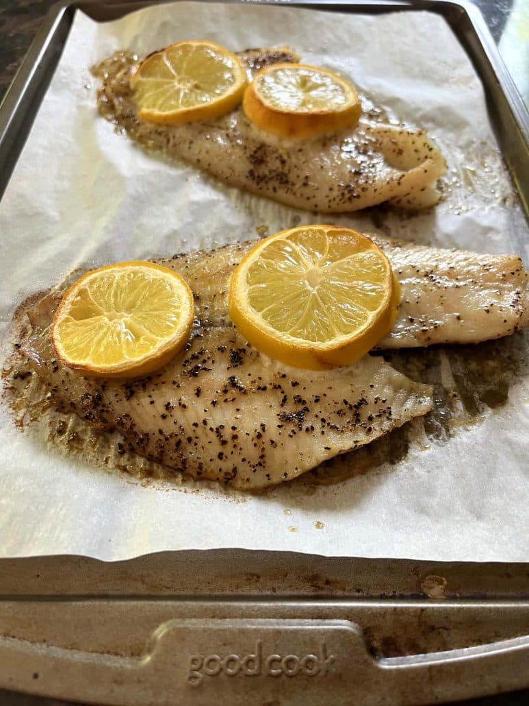 lemon sole with lemon