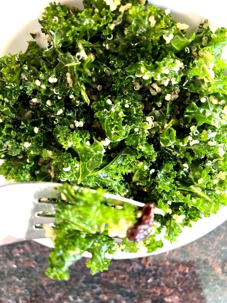 kale and quinoa bowl