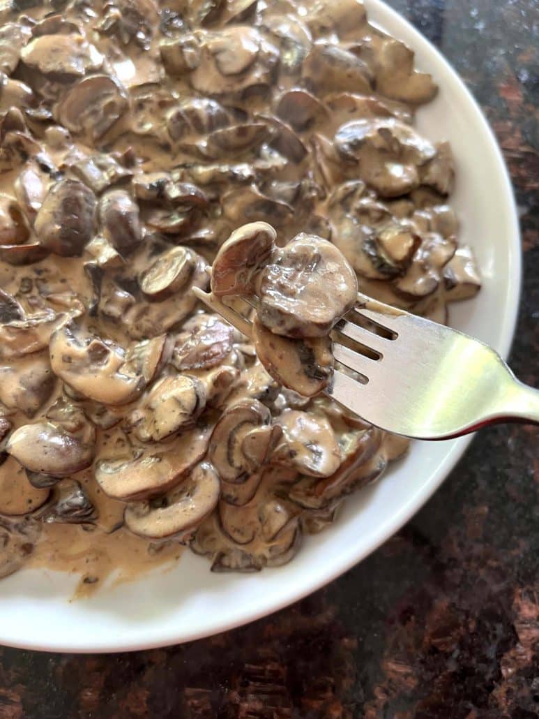 homemade mushroom stroganoff