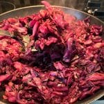 pan fried red cabbage