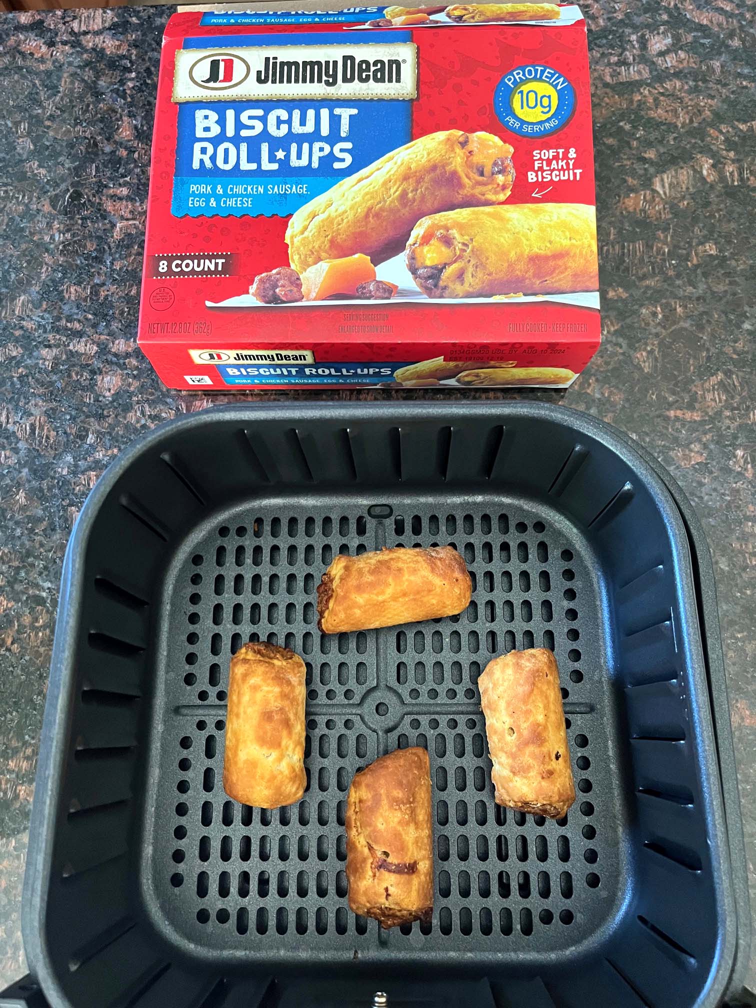 Air Fryer Jimmy Dean Biscuit RollUps Melanie Cooks