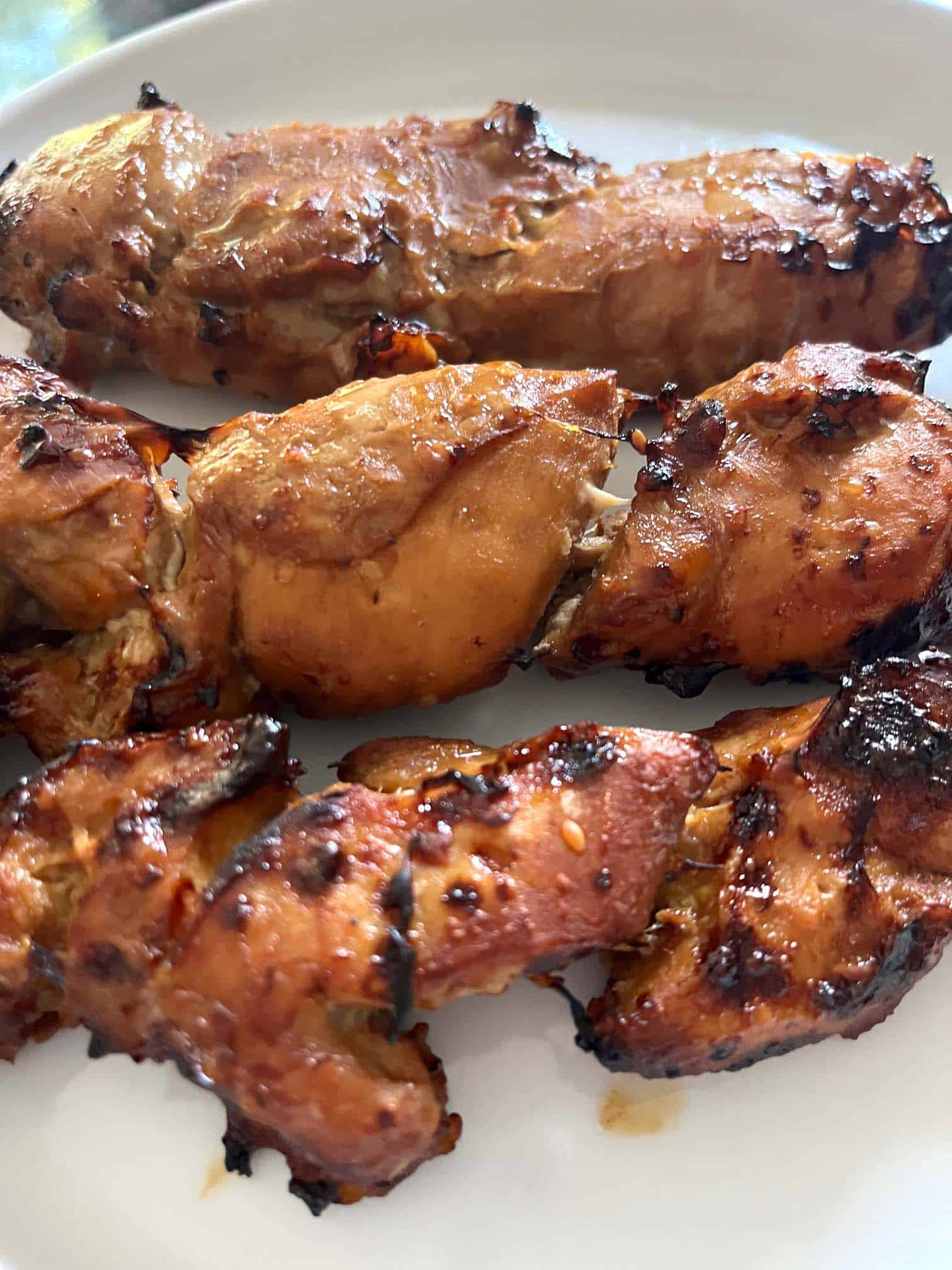 Packaged Teriyaki Chicken Breast Skewers In The Air Fryer air fryer chicken teriyaki skewers