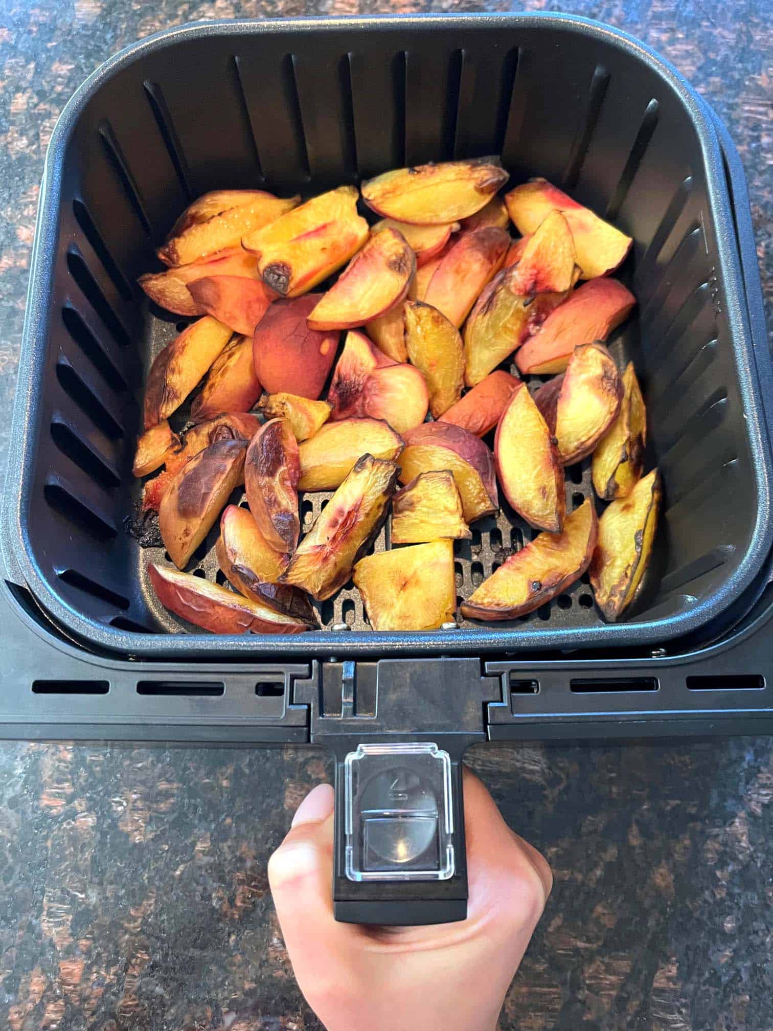 Air Fryer Roasted Peaches Recipe Easy & Healthy, No Sugar Added