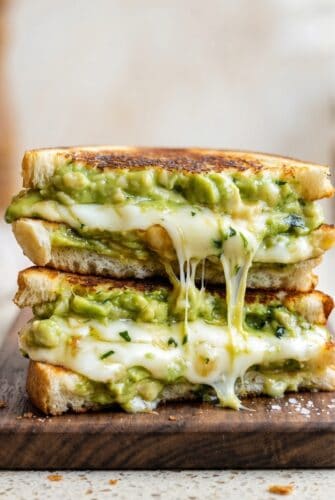 Avocado Grilled Cheese Recipe (Crispy, Creamy & So Satisfying!) Avocado grilled cheese sandwich with melted cheese and creamy avocado filling.