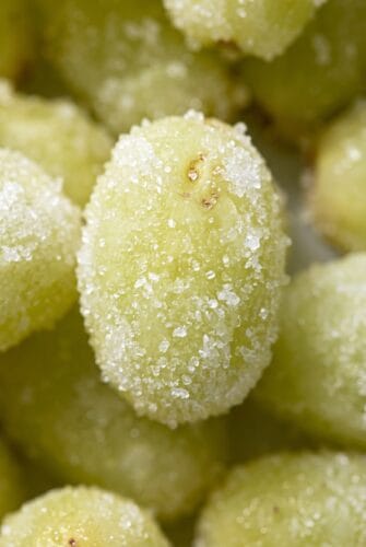 Sour Patch Grapes Recipe (Only 3 Ingredients & So Easy) Sugar-coated frozen grapes for easy Sour Patch Grapes snack.