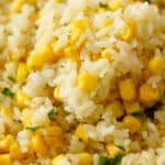 Buttered corn rice with fluffy rice and sweet corn kernels, ready to serve as an easy side dish.